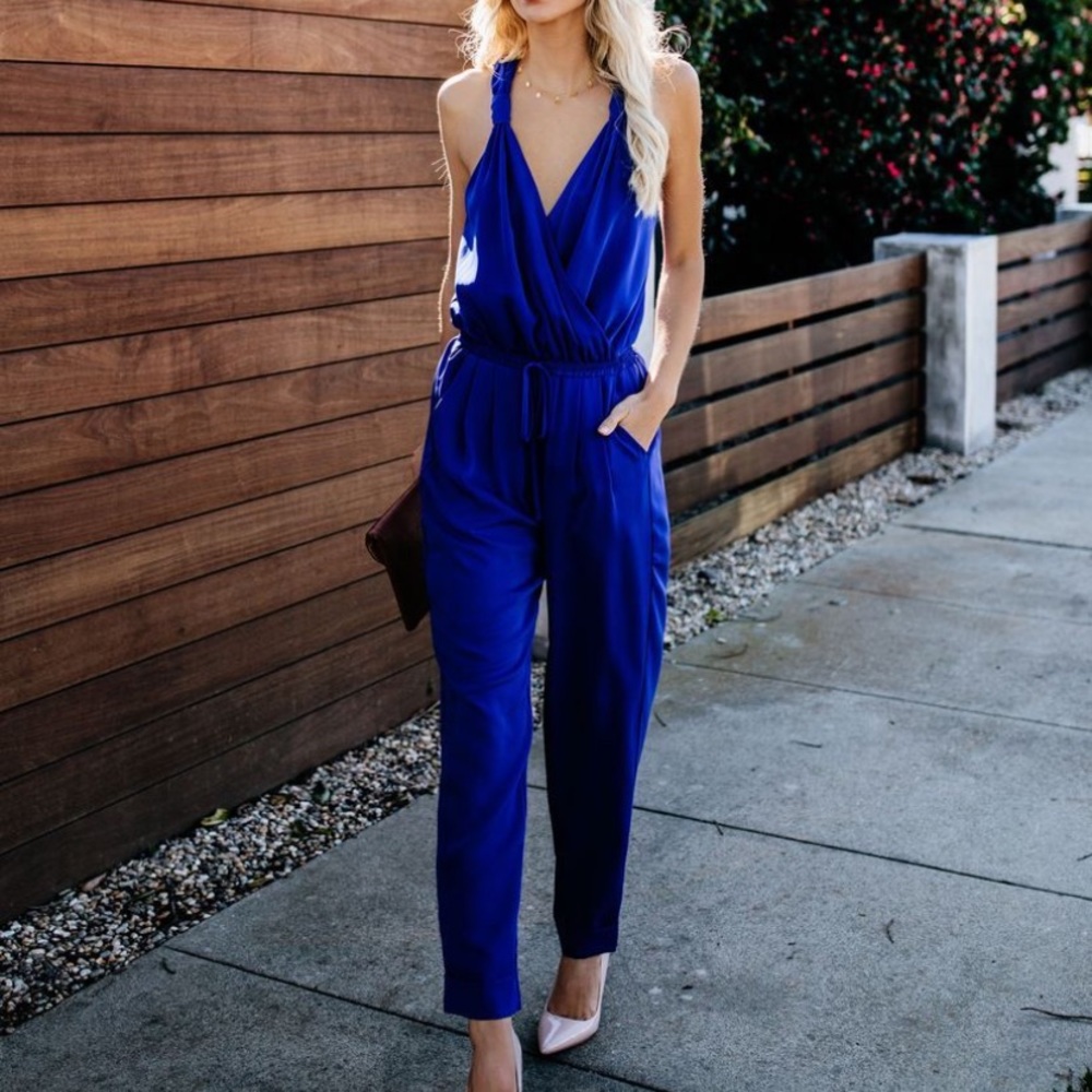 Vici Royal Blue Jumpsuit Romper